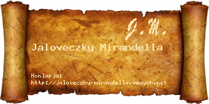 Jaloveczky Mirandella névjegykártya